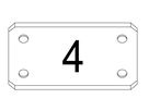 Auflagebleche schmale Ausführung 4 Ø 42.4 mm L 40 mm geschliffen 1.4301 - INOXTECH-Handlauf-/Geländer-System