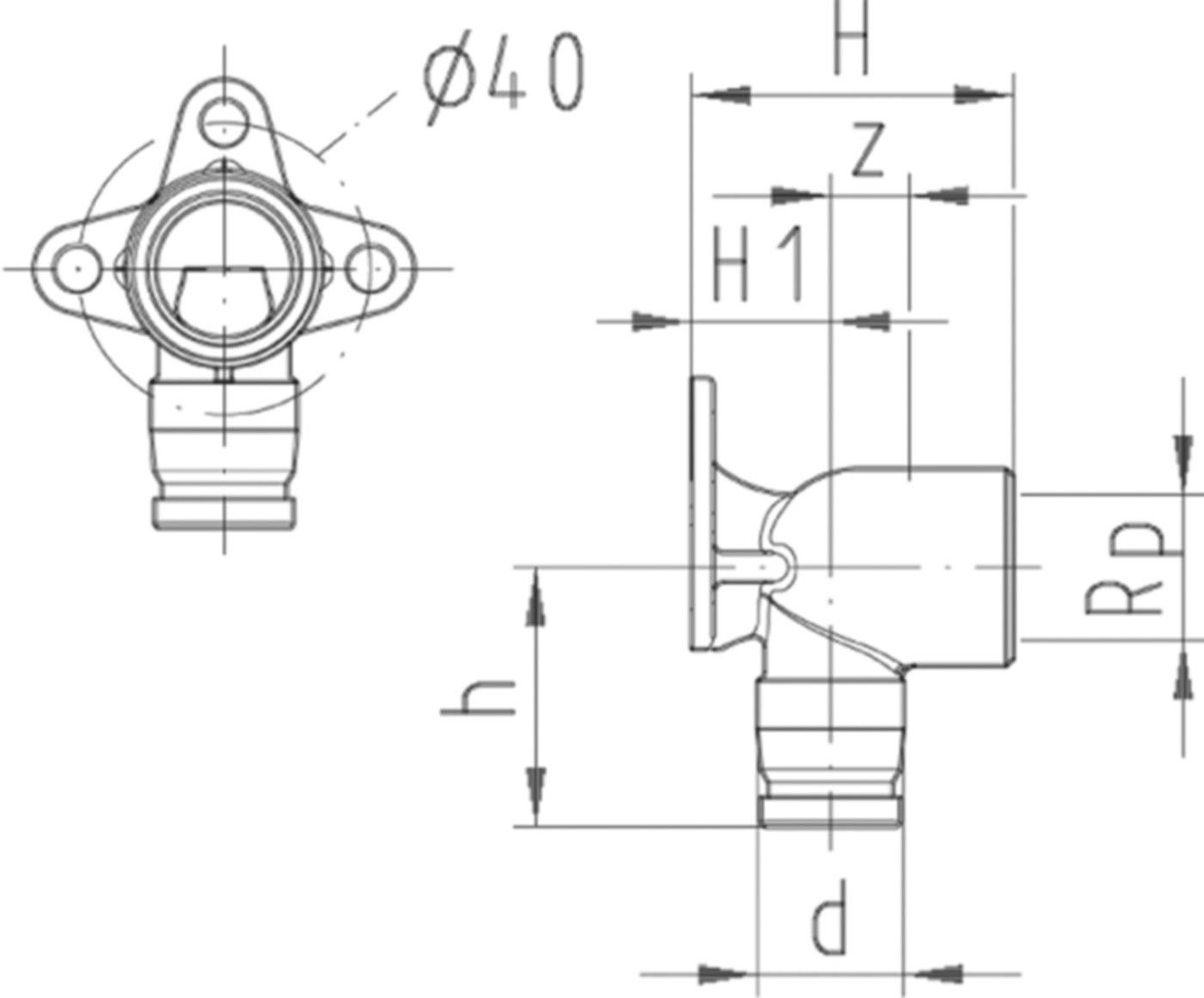 Armaturenanschluss iFit Einfach H 64 16/20-1/2" 762 101 274 (762 101 070) - GF I-Fit Formstücke + Werkzeuge