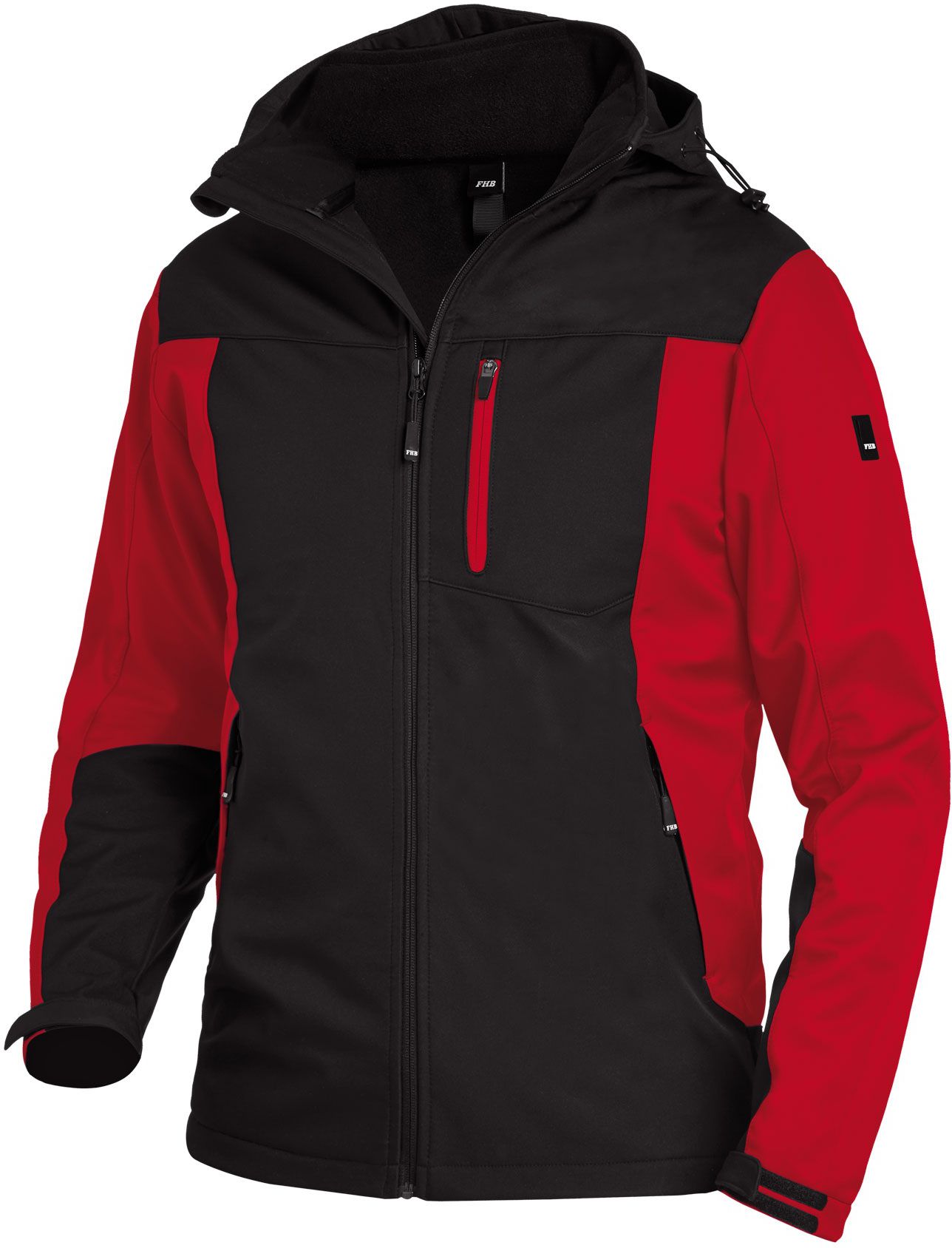 FHB JANNIK Softshelljacke rot-schwarz Gr. S - Textilien