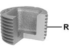 Stopfen 596 V 11/4" m/In4-kant 770 596 207 - GF verz. Tempergussfittings