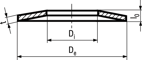 Tellerfedern Reihe C Federstahl BN1375 DIN2093C 56/28,5/1,5 - Bossard Schrauben
