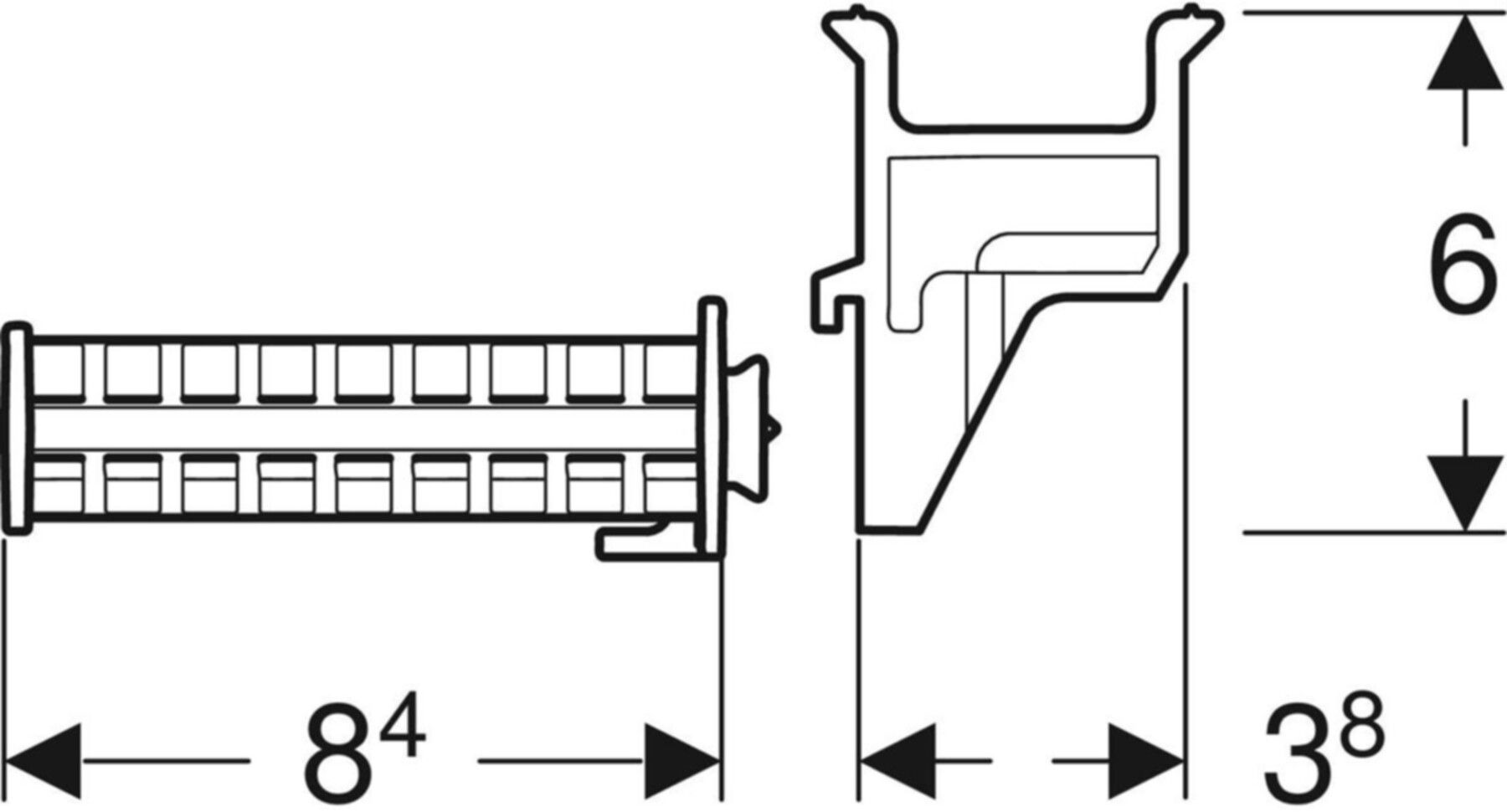 Duofix Set Halter für SilentPanel 111.161.00.1 - Geberit-Duofix