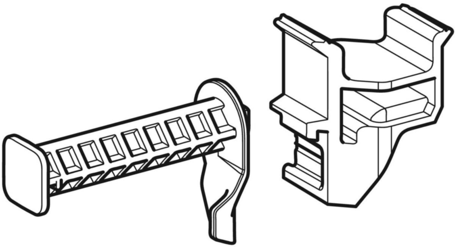 Duofix Set Halter für SilentPanel 111.161.00.1 - Geberit-Duofix