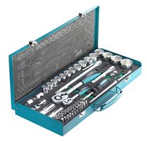 TECHNOCRAFT Steckschlüsselsatz, 53-tlg 1/4" + 1/2", in Metallkassette 1164353000 - Steck- und Drehmomentschlüssel