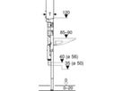 Element für ONE Waschtisch/Wandarmatur Raumhoch, Breite   80cm 111.081.00.1 - Geberit-Duofix