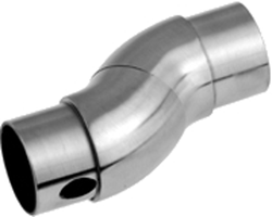 Rohrbogen in Mitte 360° drehbar 33.7 mm geschliffen 126805 - INOXTECH-Handlauf-/Geländer-System