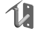 Geschw. Wandkonsole eck. vert. bewegl. 4-kant/Rechteckrohr 12 mm geschl. 1.4301 - INOXTECH-Handlauf-/Geländer-System