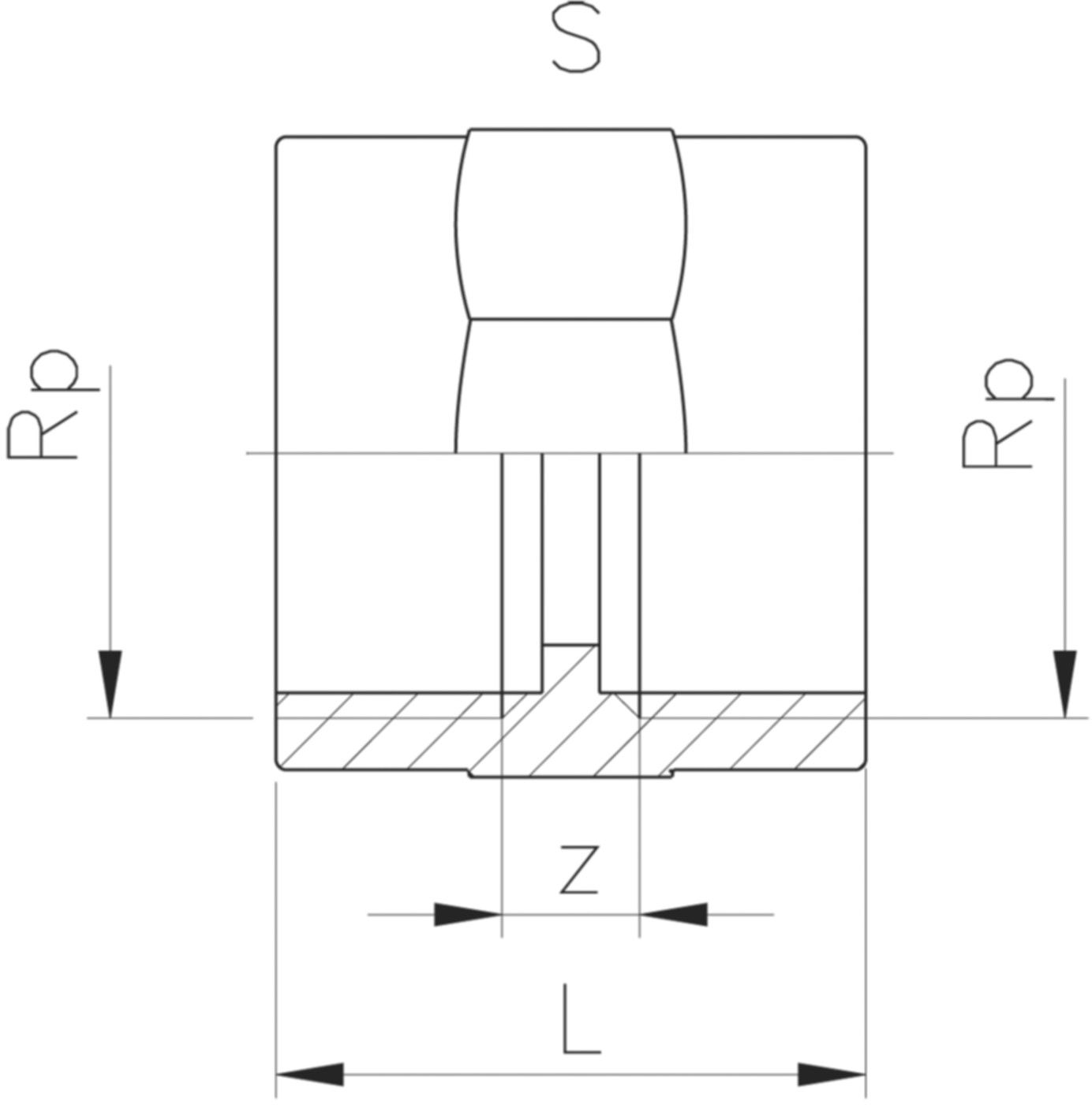 Muffen 11/2" 721 910 610 - GF Hart PVC-U Formstücke