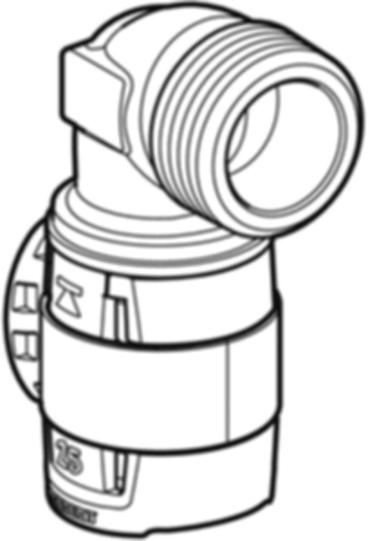 Übergangsbogen 90° m/AG 50mm- 11/2" 620.505.00.1 - Geberit FlowFit-Rohre/Formstücke