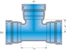3-Muffen-T-Stück MMB System BLS DN 100/80 - Frischhut Steckmuffenformstücke