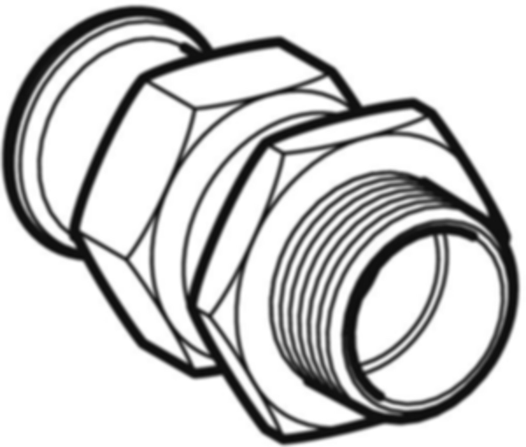 Übergang lösbar mit AG 42mm-11/2" 35369 Überwurfmutter Edelstahl - Mapress-Sanitär-Presssystem-Formstücke