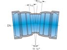 Muffe-Muffe-Bogen MMK 11° System BLS DN 80 - Frischhut Steckmuffenformstücke