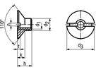 Senkmuttern 110° mit Schlitz St vzb BN224 M6a/16 - Bossard Schrauben