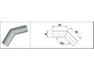 Eck-Auflageblech 45° HI. 33.7 mm geschliffen 1.4301 - INOXTECH-Handlauf-/Geländer-System