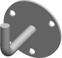Geschw. Wandkonsole rund ohne Auflager Stab 12 mm H 44 mm geschliffen 1.4301 - INOXTECH-Handlauf-/Geländer-System