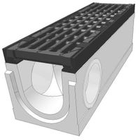 mit Gussrost D400 Element für seitl. Anschluss