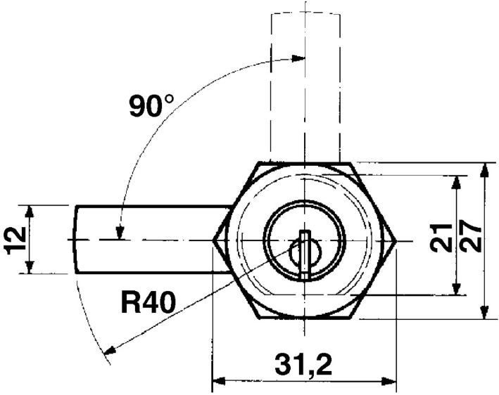 KABA 8 Verschlusszylinder Typ M1031/M1061 19/25.5mm, mit 2 Schlüssel - Kaba 8, Lagerprodukt