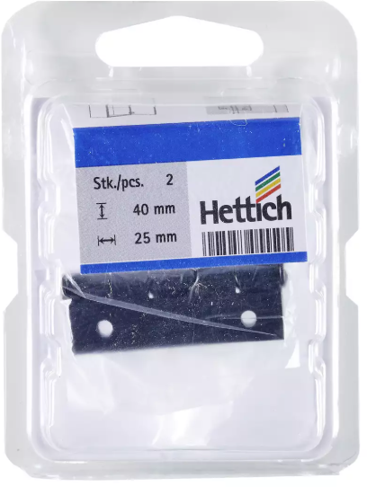 Hettich Scharnier Stahl schwarz, 40 x 25 x 1mm, à 2 Stk - Diverse Möbelbeschläge und Zubehör