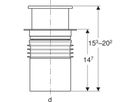 Bodenablauf Varino steckbar 110mm Schlitzrost 10x10cm 388.060.00.1 - Geberit-PE-Formstücke