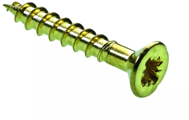 Hettich Senkkopf Schrauben vermessingt, PZ 25 x 16mm, f. St.Scharnier, à 50 S - Diverse Möbelbeschläge und Zubehör