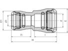 Steckmuffen-Verbinder reduziert 1011 d 63/32mm - Plasson-Steckfittinge