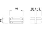 Stossrohr mit Anschlag für Rohr 40/20/2m Länge 34mm, geschliffen, 1.4301 137215 - INOXTECH-Handlauf-/Geländer-System