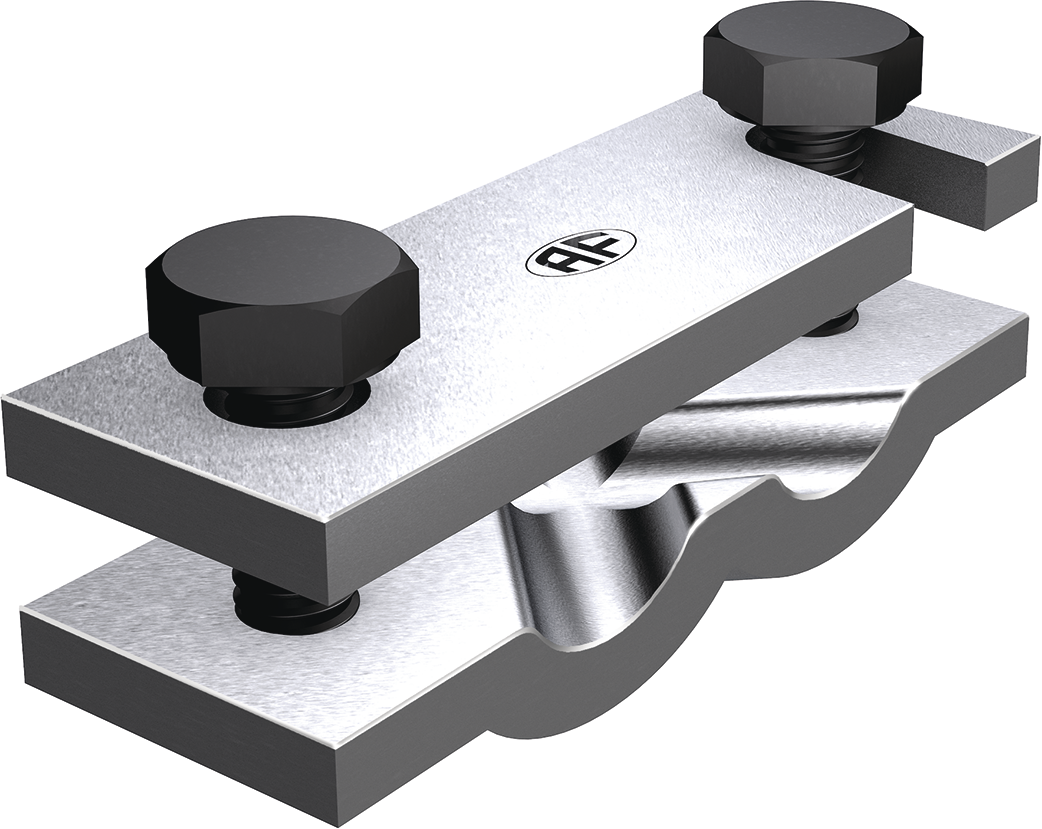 Betoneisenklemme 2-tlg. blank 6-22/50x3 AF 281.096.000 / FE 43 - AF Blitzschutz-Erdungszubehör