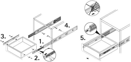 Hettich Kugelpräzisionsvollauszug KA 4532, 450mm, Silent System mit Dämpfer, à 2 Stk - Diverse Möbelbeschläge und Zubehör