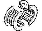 Rohrschelleneinlegeschalen 40mm f/Fixpunkt- oder Gleitbef. 605.702.00.1 - Geberit FlowFit-Rohre/Formstücke