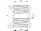 Muffe 8270 1/4" - Rotguss-Gewindefittings