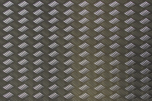 AIMg3, weich, Abkantqualität 1000/2000/2.0/4.0 mm, Muster Quintett - Aluminium Warzenbleche, EN AW-5754