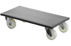 Transportroller grau, 4x Nylon Lenkrollen 600x350mm, Tragkraft bis 500kg - Transportgeräte