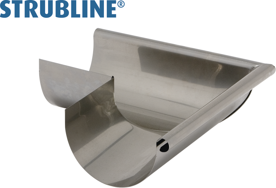 Rinnenwinkel äussere 250 mm 140 gefalzt/gelötet "Strubline" - Cr-Ni Spenglereihalbfabrikate