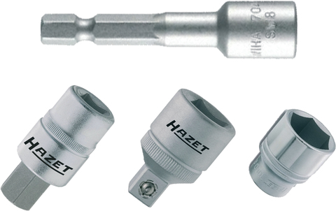 Alyco Steckschlüssel-Adapter – Grau Mit Schwarzem Einsatz, Für 3/8-Zoll Steckschlüssel