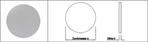 Gestanzte Rondelle eins. geschliffen 60 x 3 mm 1.4301 - INOXTECH-Handlauf-/Geländer-System