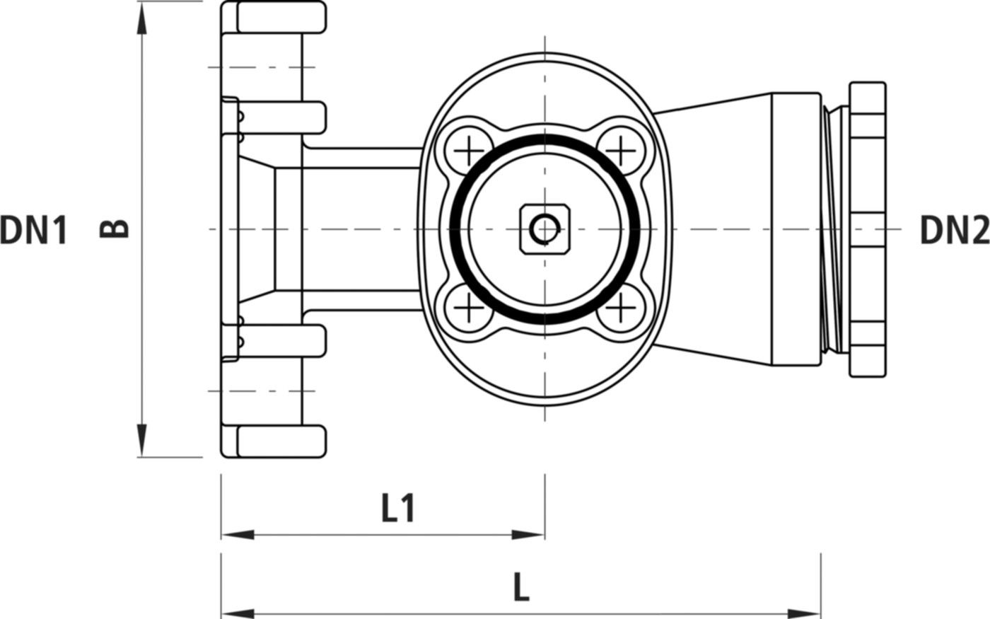 Universal-Schieberschelle für Gas 2725 mit SRM, Typ B, Doppelbügel DN 100-500 - Hawle Hausanschluss- und Anbohrarmaturen