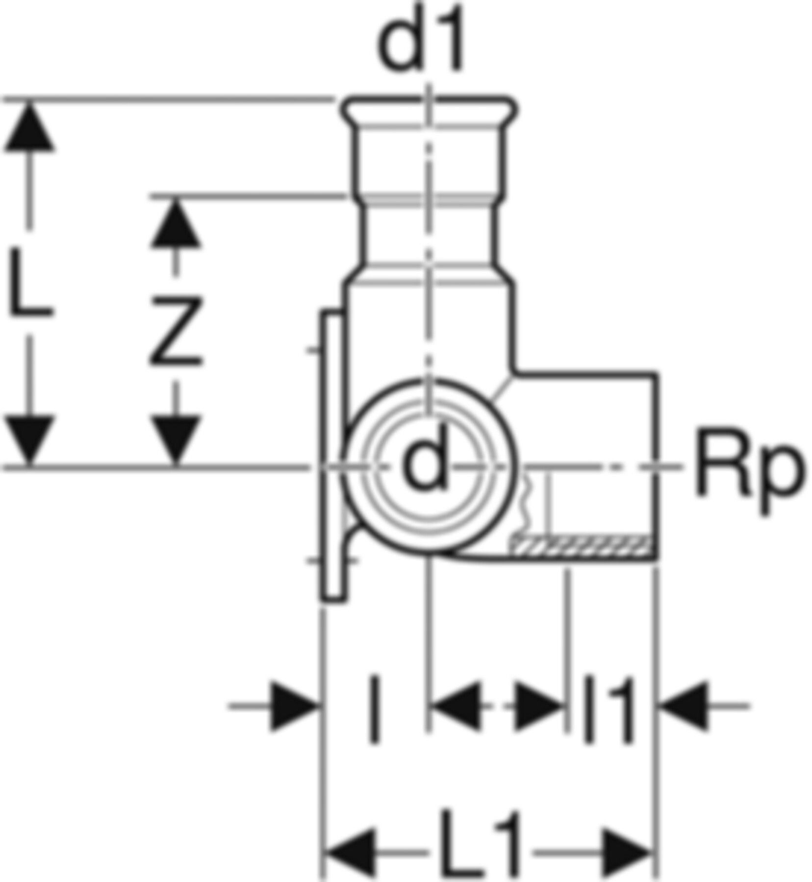 Eckanschlusswinkel 90° m/IG 18 x 1/2" 33510 - Mapress-Sanitär-Presssystem-Formstücke