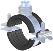 Universalrohrsch. Inox m/Gummi 3/4" 24-29mm ohne Muffe, M8/M10/1/2" 50.503RK - Schänis-Rohrschellen + Zubehör INOX