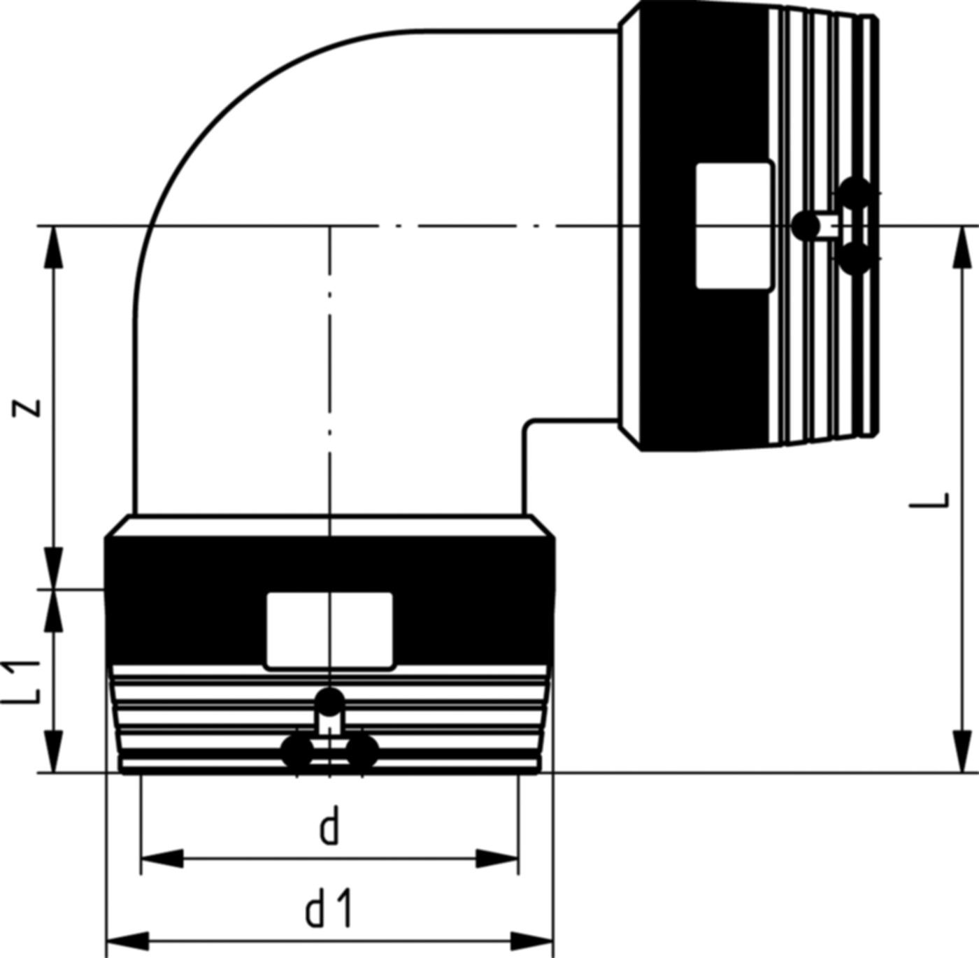 ELGEF Winkel 90° PN 16 d 200mm 753 101 819 - ELGEF Plus Elektroschweissfittinge