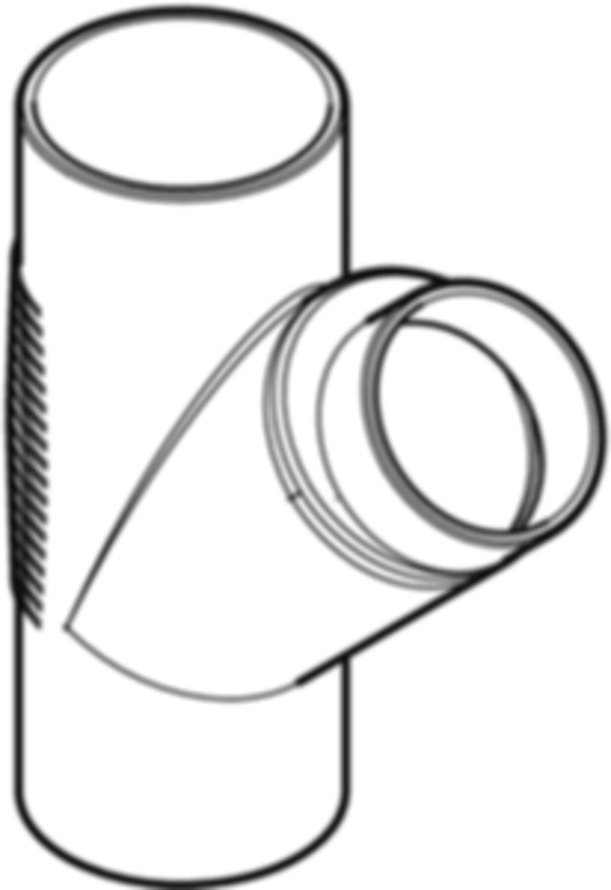 Abzweig 45° d 135/135mm 312.124.14.1 - Geberit-PE-Silent-Formstücke
