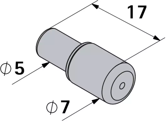 Hettich Tablarträger Für Glasböden, mit Kst. Kappe, D = 5mm, à 20 Stk - Diverse Möbelbeschläge und Zubehör