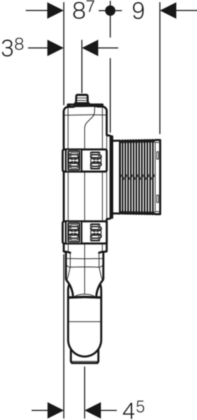 Hygienespülung HS50 mit 1 Wasseranschluss rechts 50mm 1/2" 616.272.00.1 - Geberit Systemventile / Armaturen