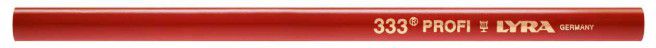 LYRA Zimmermann-Bleistift 333 Profi Rot , L=240mm , ungespitzt , für trockenes Holz - Auszeichnen