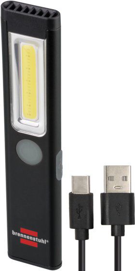 BRENNENSTUHL LED Akku Handleuchte PL 200 A 200lm, 6500K, mit Clip und Magnet - Lampen, Leuchten