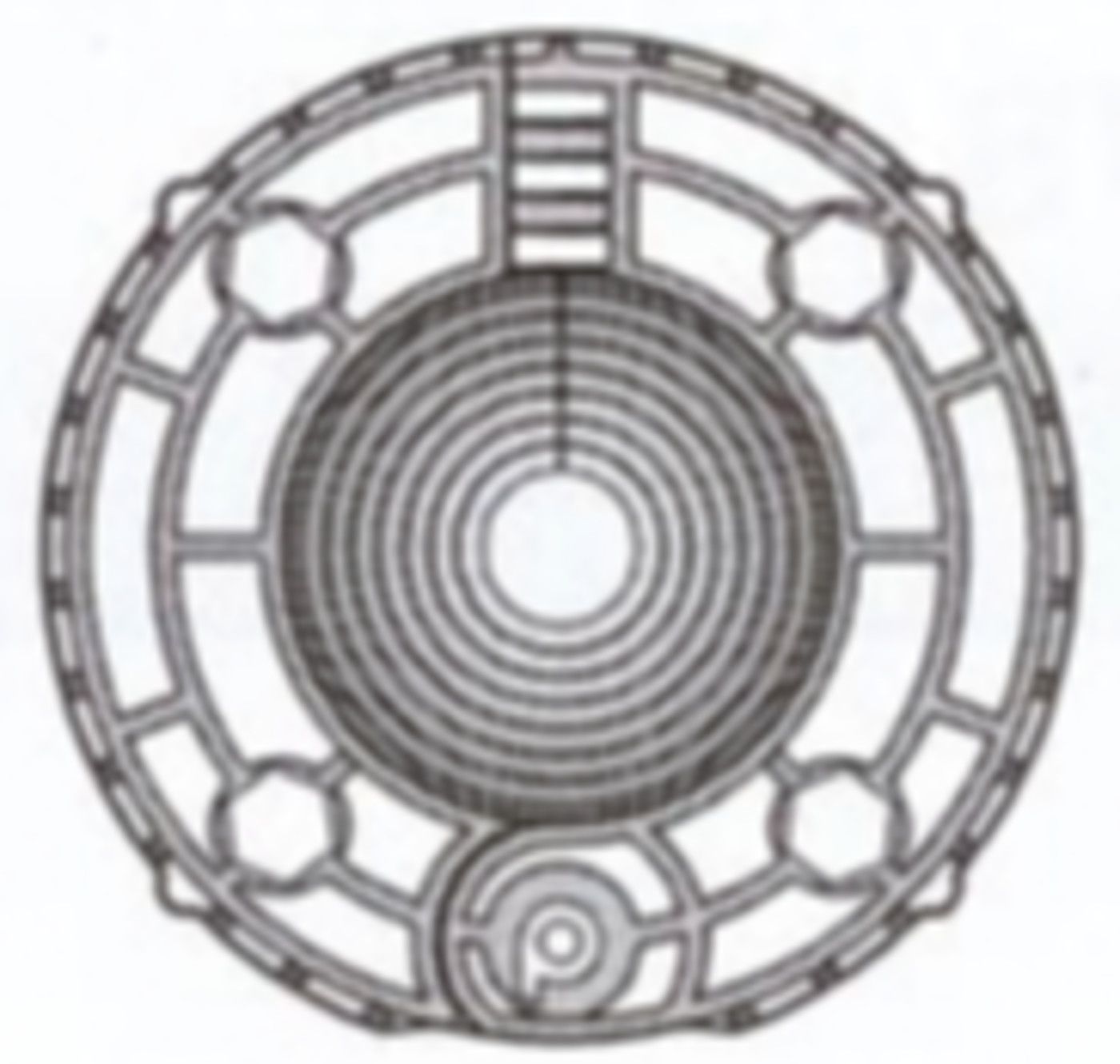 Dichteinsatz DN 100 aufklappbar Nr.1011 für Rohre 15-50mm - RDS-Mauerdurchführung