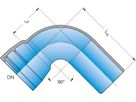 1-Muffe-Bogen MQ 90° DN 150 - Frischhut Steckmuffenformstücke