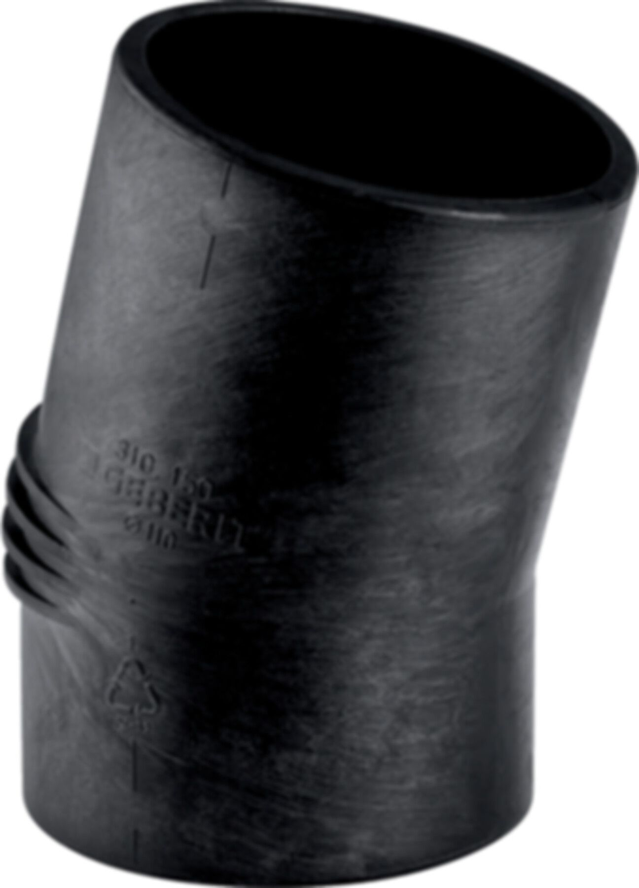 Bogen 15° d 75mm 307.150.14.1 - Geberit-PE-Silent-Formstücke