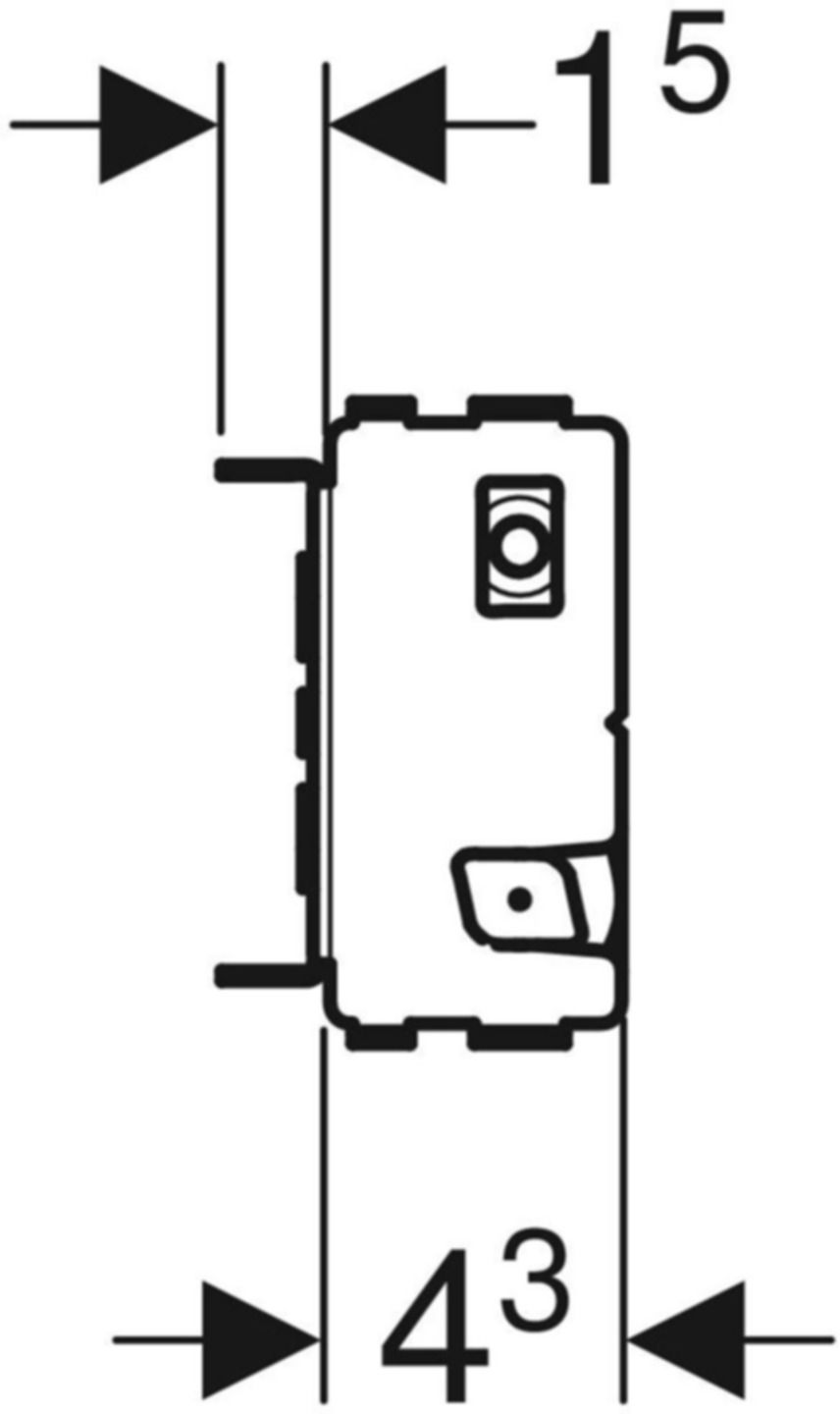 Traverse f. Wandarm. Aufputz 461.740.00.1 mit zwei Wasseranschlüssen 1/2" 153mm - Geberit-GIS