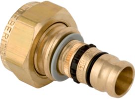 Übergangsverschraubung 16mm- 1/2" mit Überwurfmutter Rotguss 601.582.00.5 - Geberit-Mepla-Formstücke