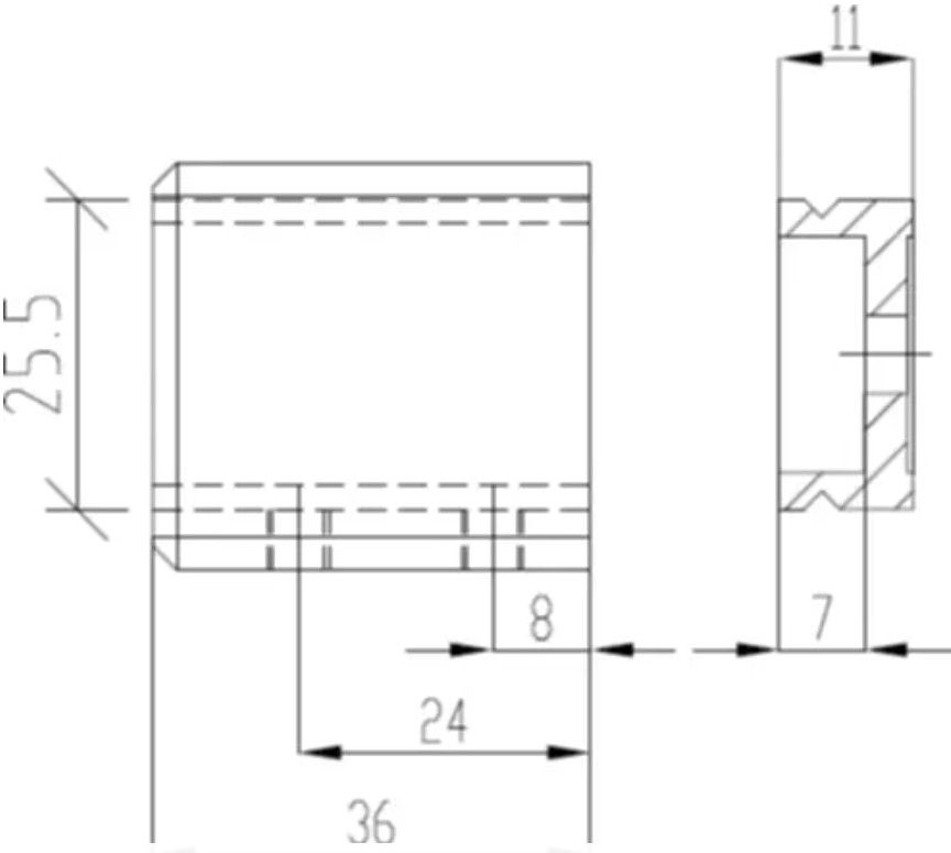 Handlaufsteckrohr  verdeckt 2-teilig eckig 25x25x2 mm geschliffen 126926 - INOXTECH-Handlauf-/Geländer-System